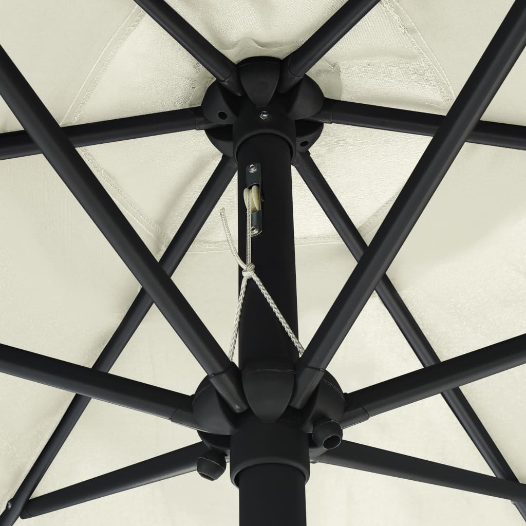 Garden Parasol | Sand White | Polyester, Aluminium | 270 cm diameter