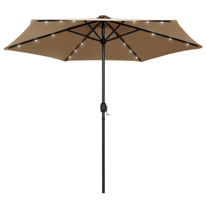 Garden Parasol | Taupe | Polyester Fabric | 270 cm | Collapsible