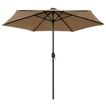 Garden Parasol | Taupe | Polyester Fabric | 270 cm | Collapsible