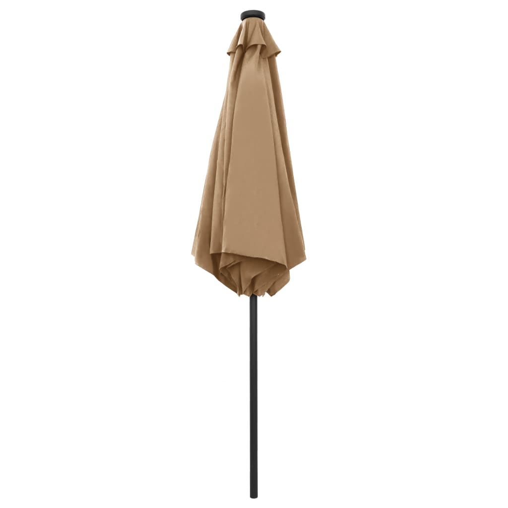 Garden Parasol | Taupe | Polyester Fabric | 270 cm | Collapsible