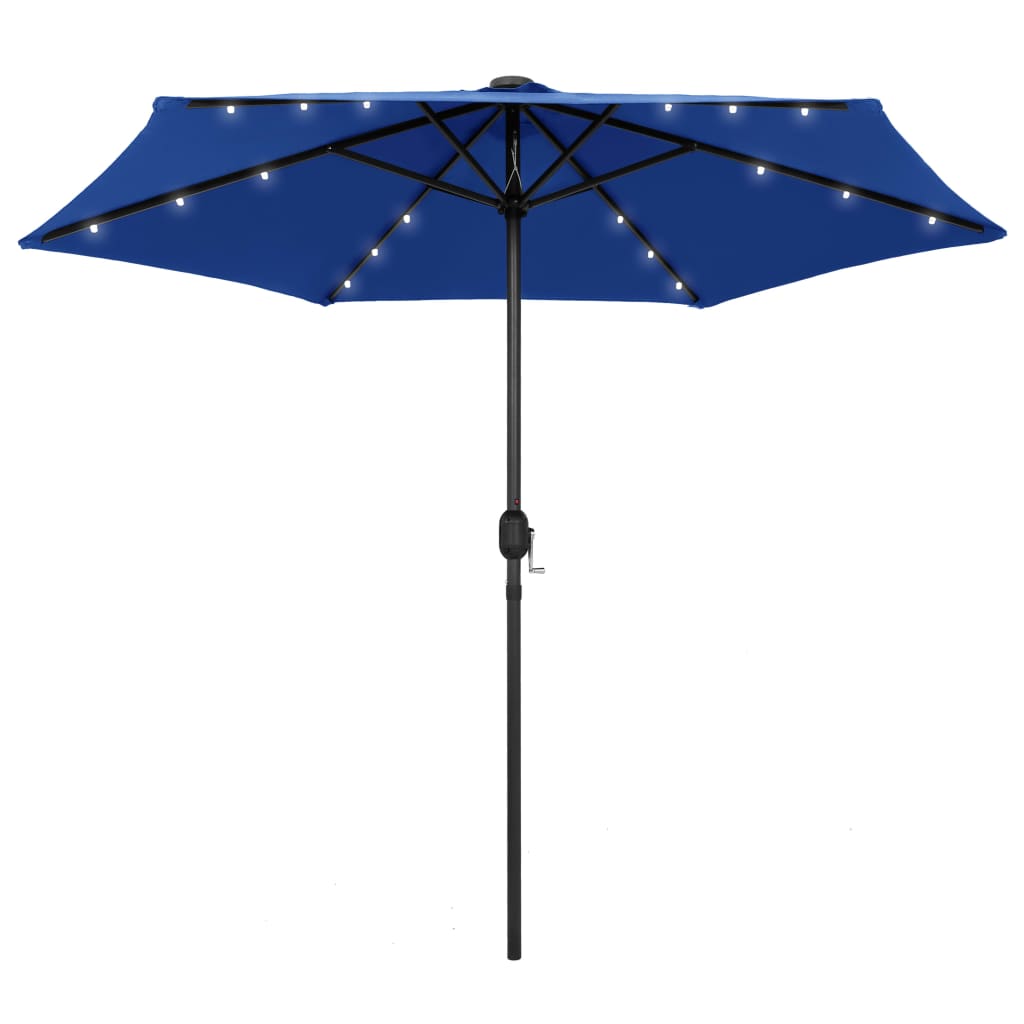 Garden Parasol | Azure Blue | Polyester, Aluminium, Steel | Medium