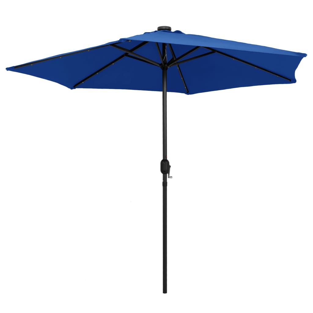 Garden Parasol | Azure Blue | Polyester, Aluminium, Steel | Medium