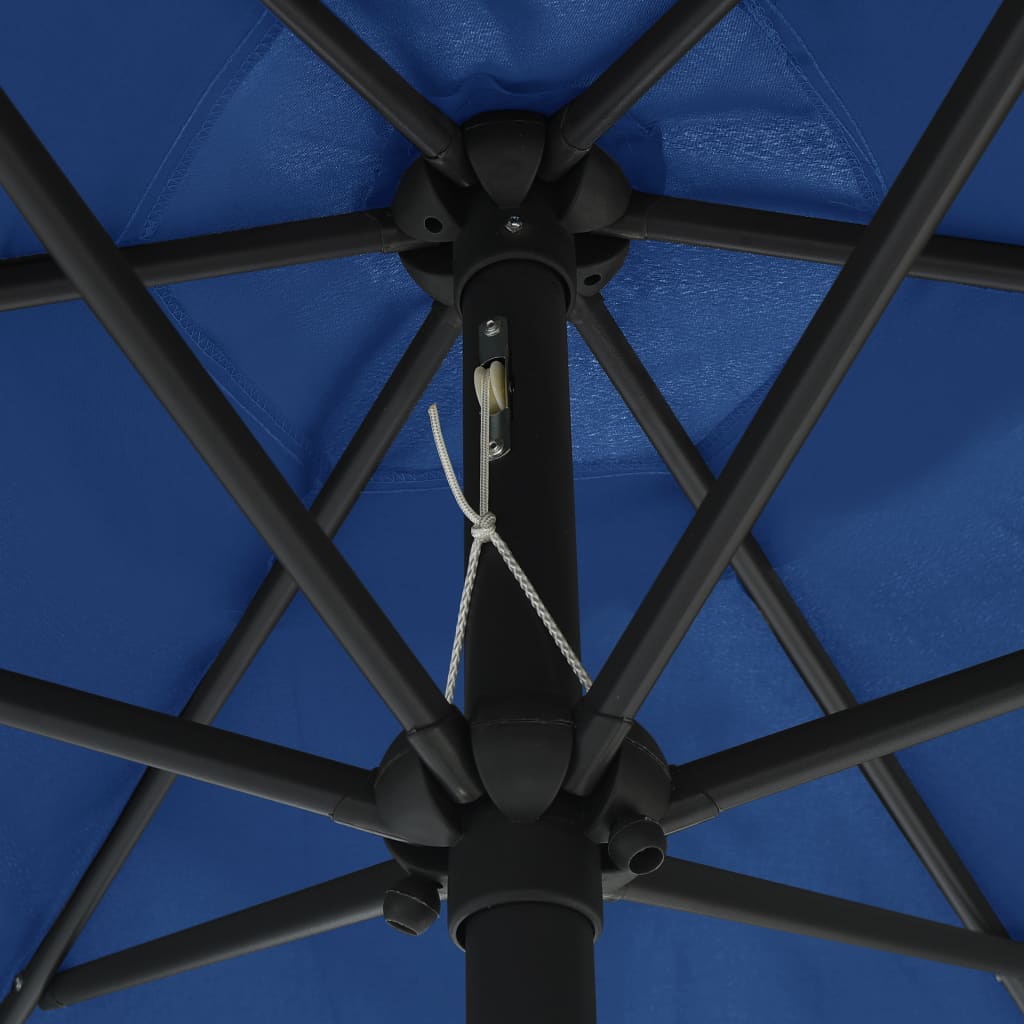 Garden Parasol | Azure Blue | Polyester, Aluminium, Steel | Medium