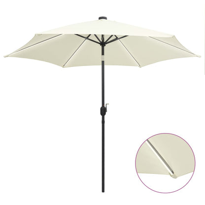 Garden Parasol | Sand white | 100% polyester, aluminium | 300 cm diameter