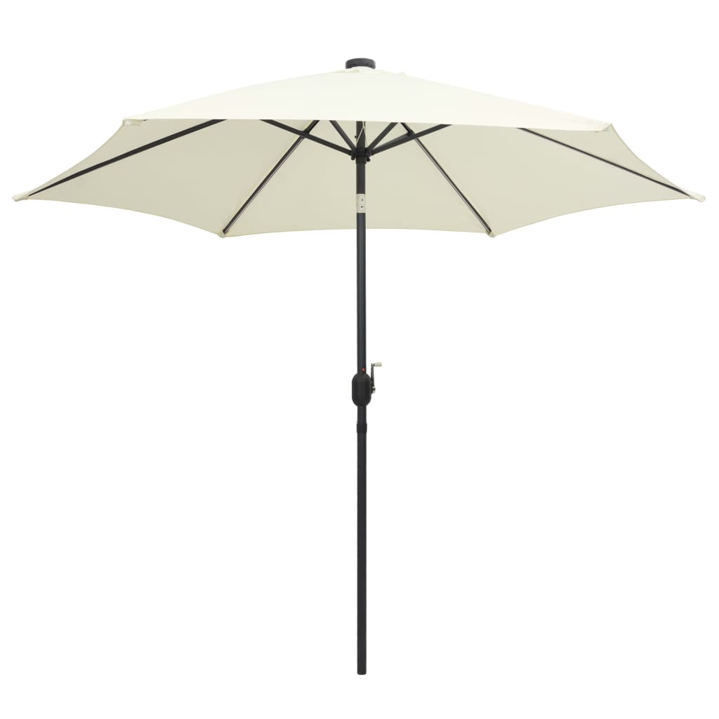 Garden Parasol | Sand white | 100% polyester, aluminium | 300 cm diameter