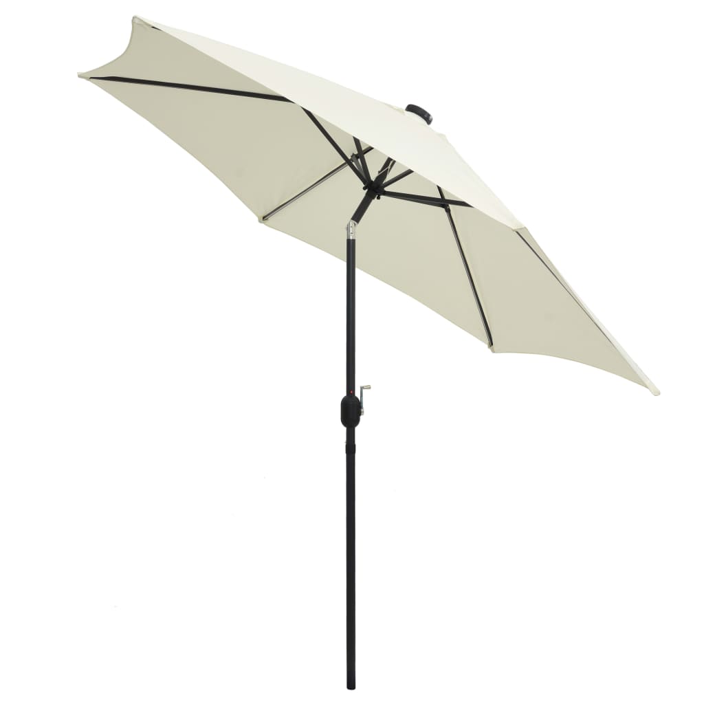 Garden Parasol | Sand white | 100% polyester, aluminium | 300 cm diameter
