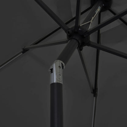Garden Parasol with LED Lights and Aluminium Pole 300 cm Anthracite