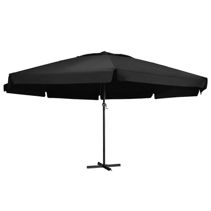 Garden Parasol with Aluminium Pole 500 cm Black