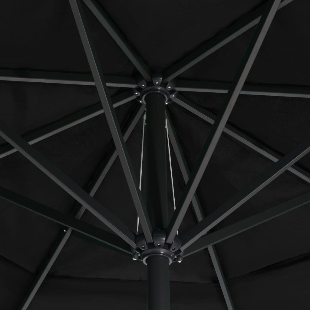 Garden Parasol with Aluminium Pole 500 cm Black