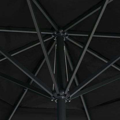 Garden Parasol with Aluminium Pole 500 cm Black