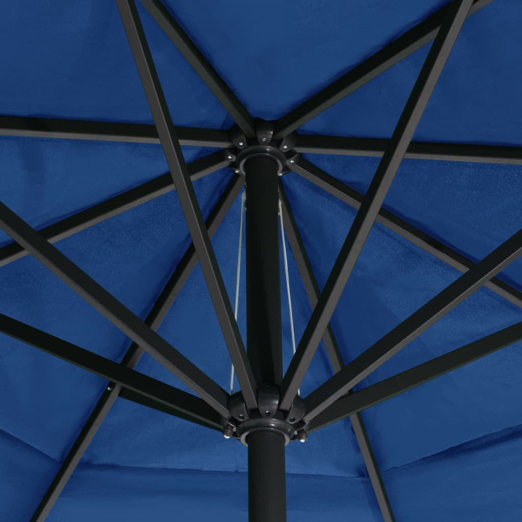 Garden Parasol | Azure Blue | Polyester with PA coating | Large