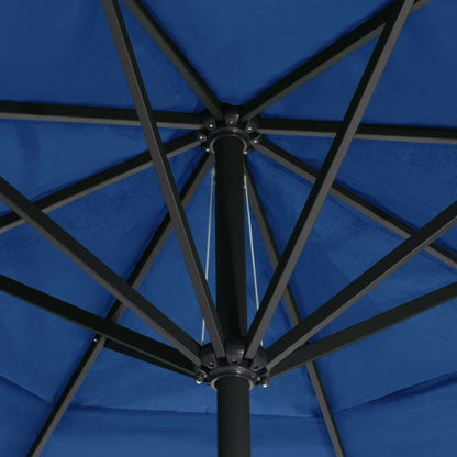 Garden Parasol | Azure Blue | Polyester with PA coating | Large