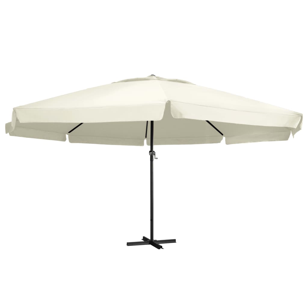 Garden Parasol | Sand White | Polyester with PA coating, Aluminium, Steel