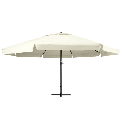 Garden Parasol | Sand White | Polyester with PA coating, Aluminium, Steel