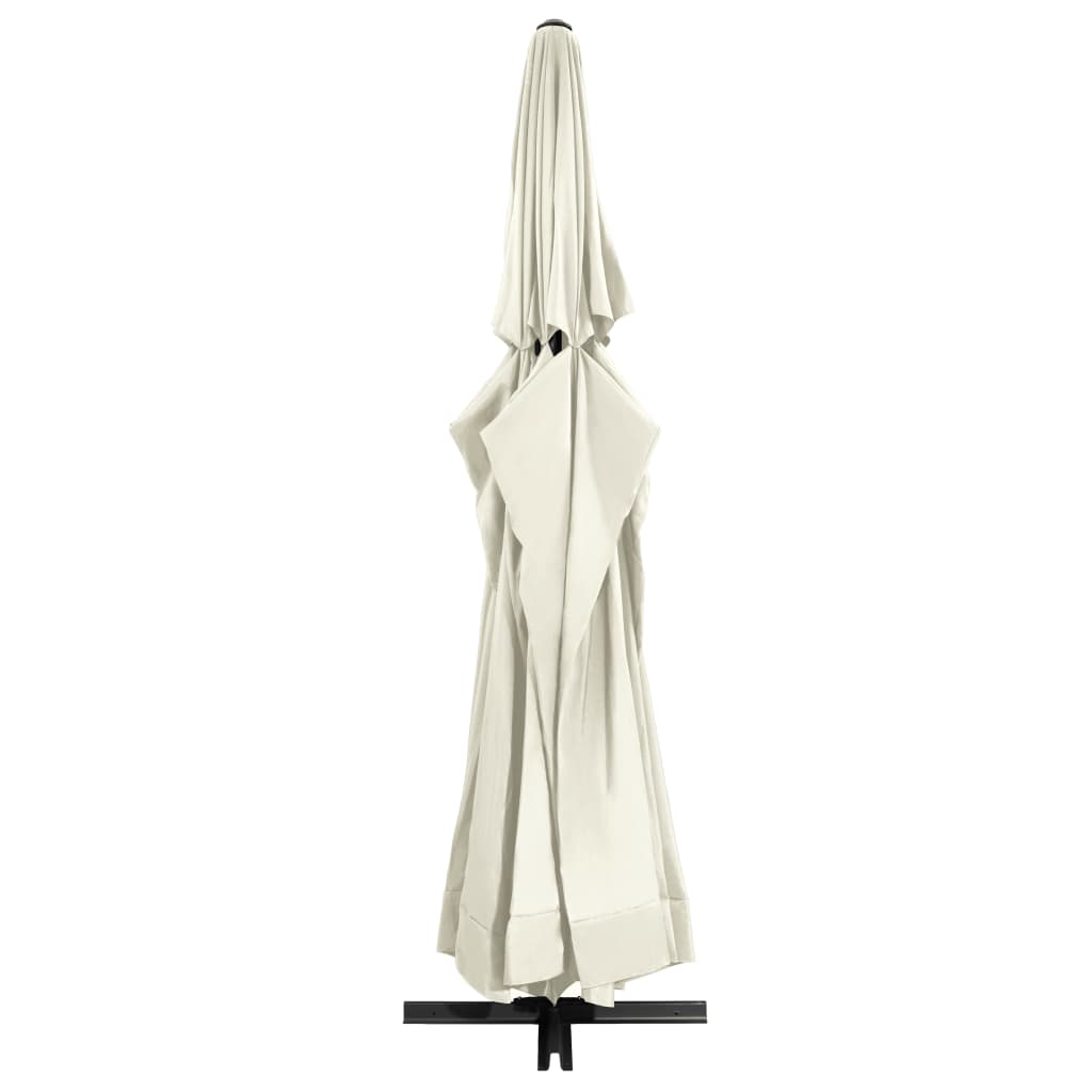 Garden Parasol | Sand White | Polyester with PA coating, Aluminium, Steel