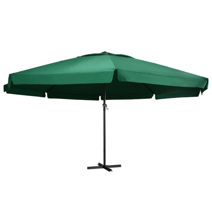 Garden Parasol | Green | 100% Polyester with PA coating, Aluminium, Steel