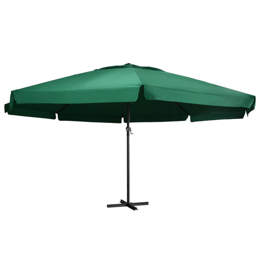 Garden Parasol | Green | 100% Polyester with PA coating, Aluminium, Steel