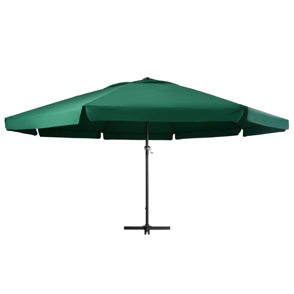 Garden Parasol | Green | 100% Polyester with PA coating, Aluminium, Steel
