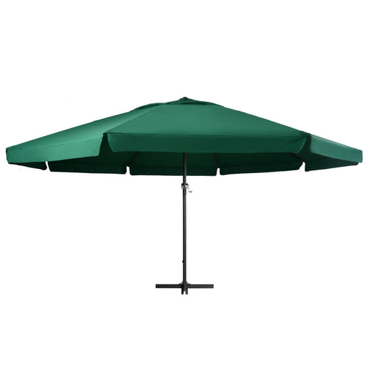Garden Parasol | Green | 100% Polyester with PA coating, Aluminium, Steel