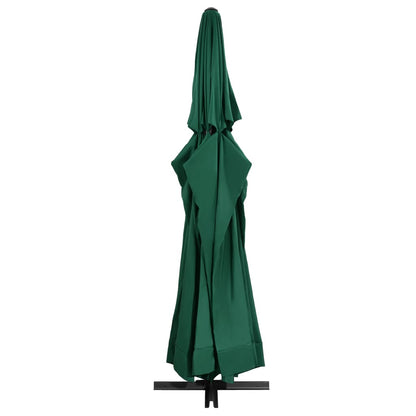 Garden Parasol | Green | 100% Polyester with PA coating, Aluminium, Steel