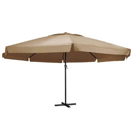 Garden Parasol | Taupe | Polyester, Aluminium, Steel | Large