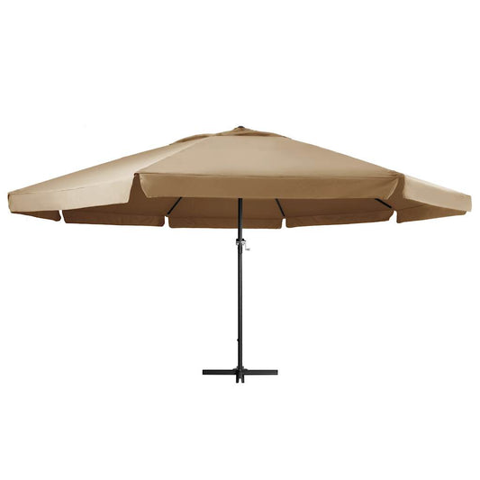 Garden Parasol | Taupe | Polyester, Aluminium, Steel | Large