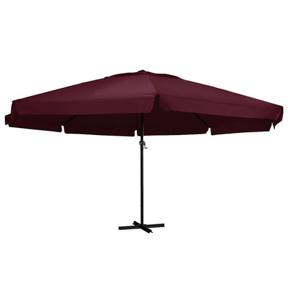 Garden Parasol with Aluminium Pole 600 cm Bordeaux Red