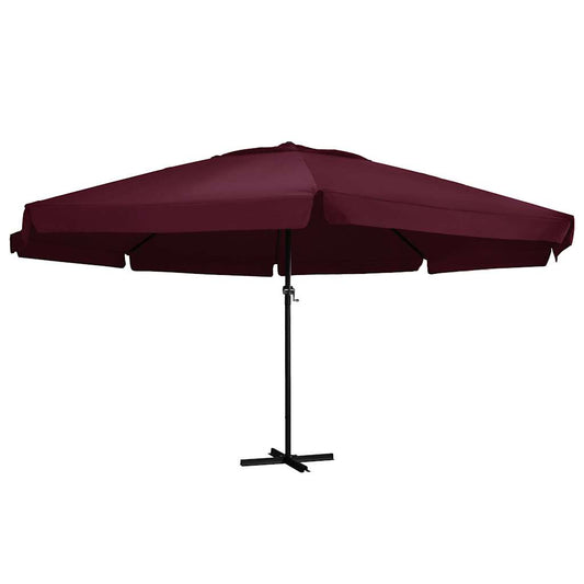 Garden Parasol with Aluminium Pole 600 cm Bordeaux Red