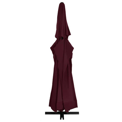 Garden Parasol with Aluminium Pole 600 cm Bordeaux Red