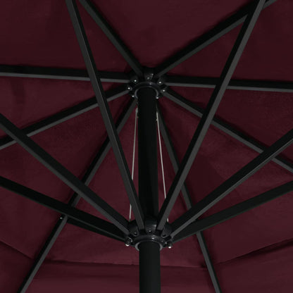 Garden Parasol with Aluminium Pole 600 cm Bordeaux Red
