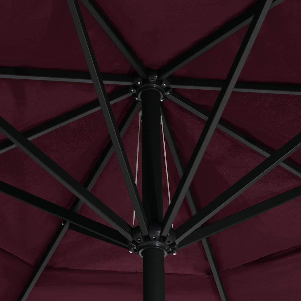 Garden Parasol with Aluminium Pole 600 cm Bordeaux Red