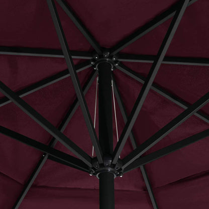 Garden Parasol with Aluminium Pole 600 cm Bordeaux Red