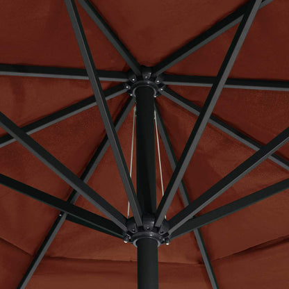 Garden Parasol with Aluminium Pole 600 cm Terracotta