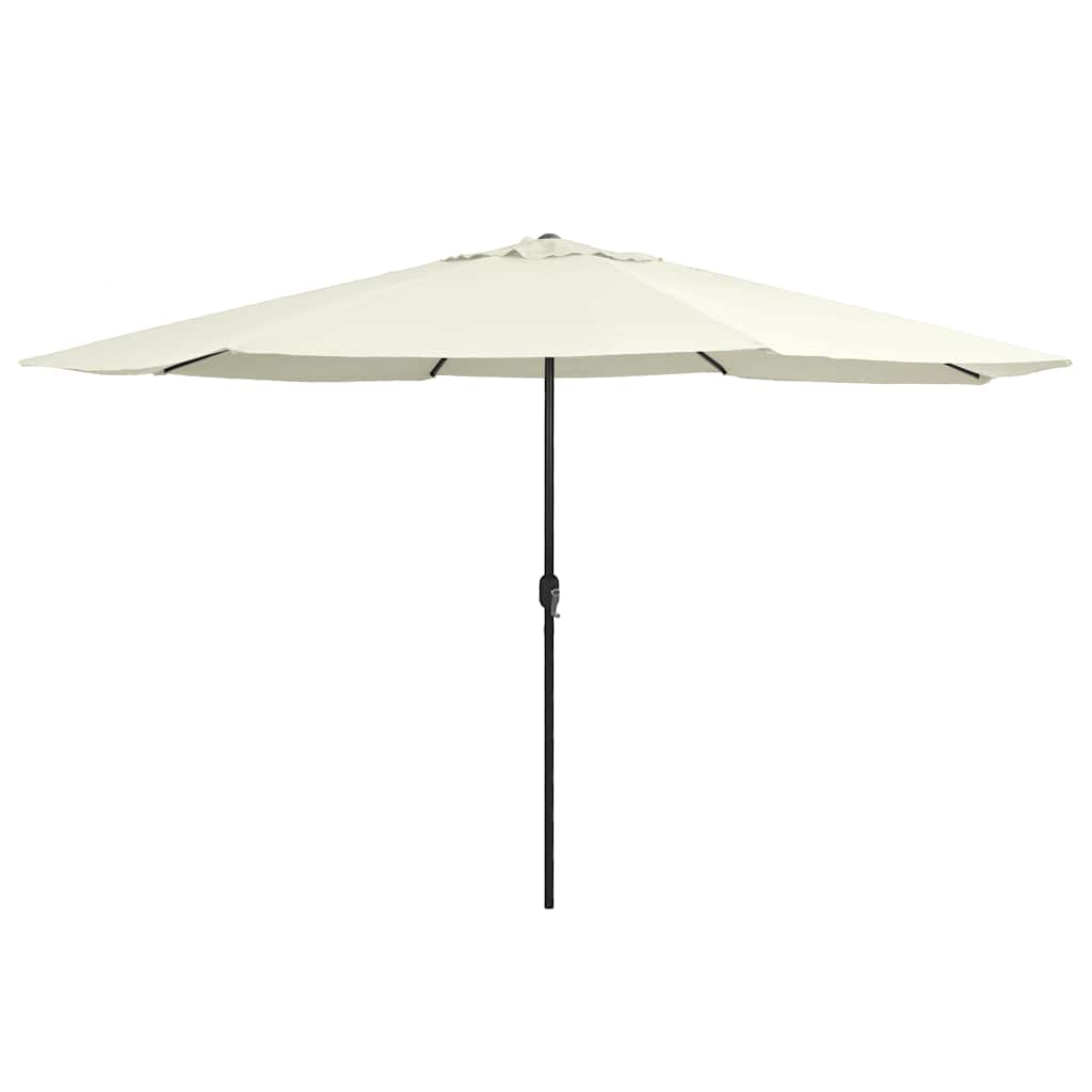 Garden Parasol with Metal Pole 390 cm Sand White