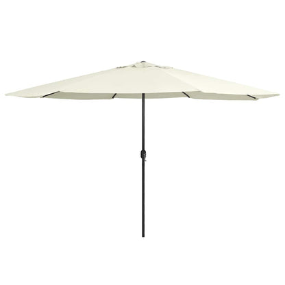 Garden Parasol with Metal Pole 390 cm Sand White