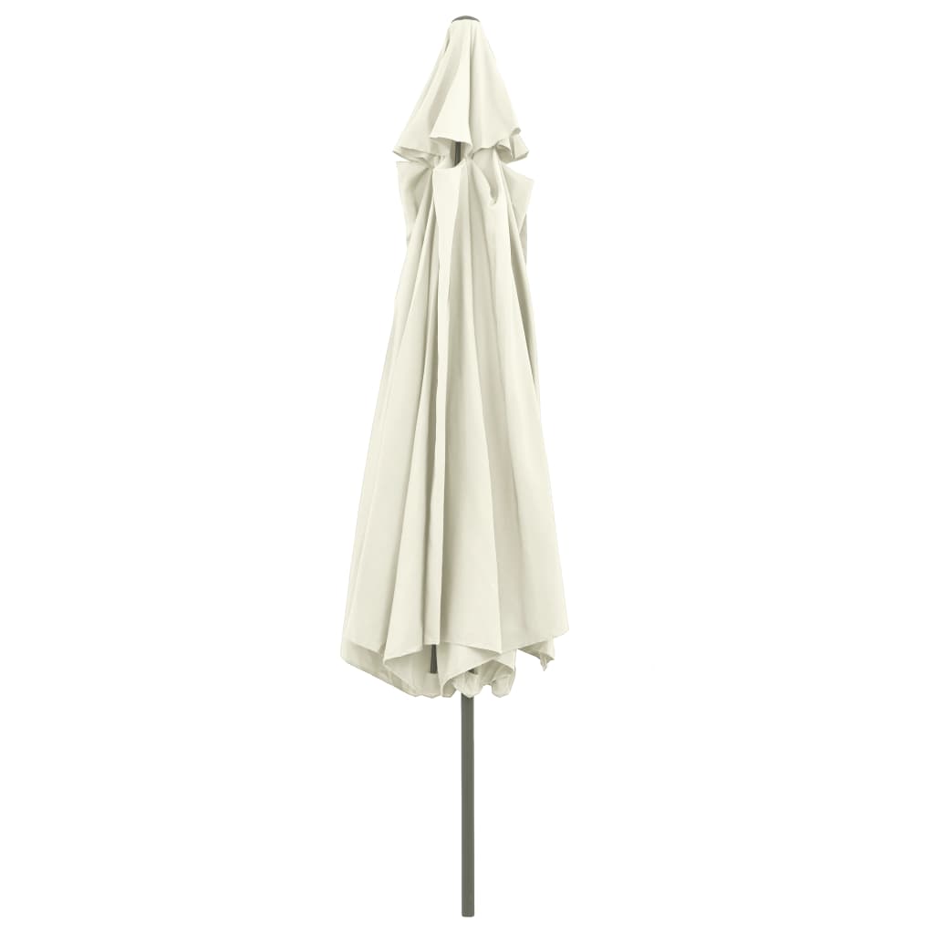 Garden Parasol | Sand White | Polyester, Metal | Large