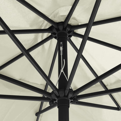 Garden Parasol | Sand White | Polyester, Metal | Large