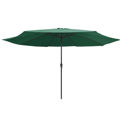 Garden Parasol | Green | Polyester, Metal | Large | Tiltable