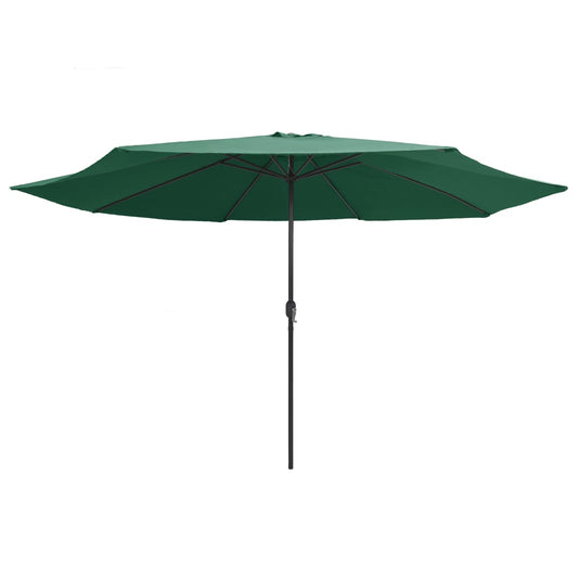 Garden Parasol | Green | Polyester, Metal | Large | Tiltable