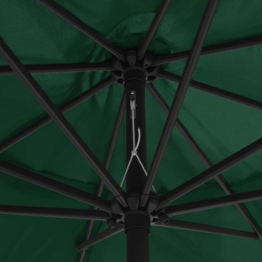 Garden Parasol with Metal Pole 390 cm Green