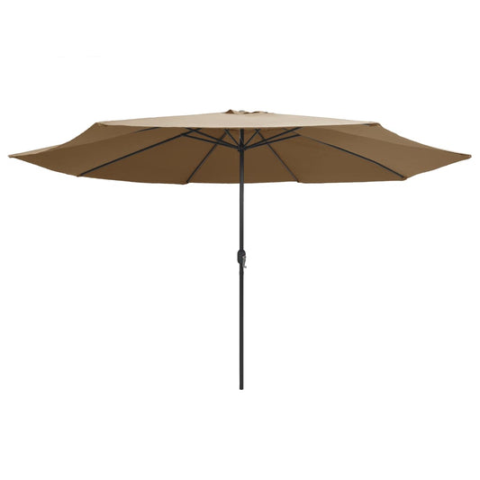 Garden Parasol | Taupe | 100% polyester fabric, metal pole | Large