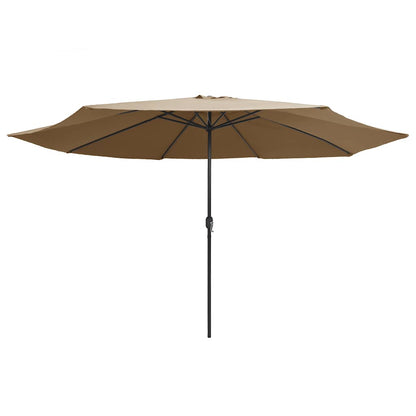 Garden Parasol with Metal Pole 390 cm Taupe