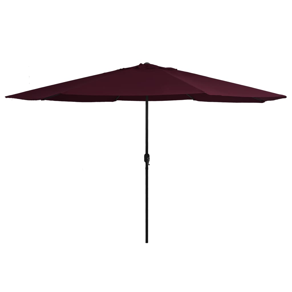 Garden Parasol with Metal Pole 390 cm Bordeaux Red