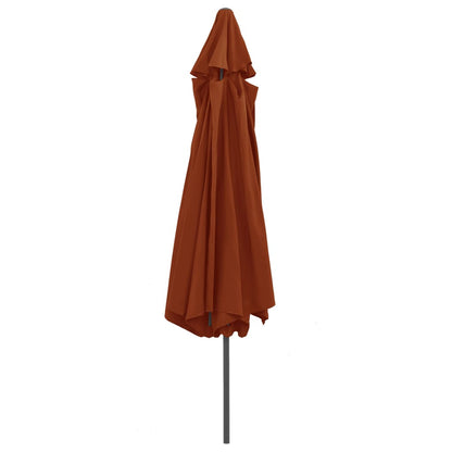 Garden Parasol | Terracotta | Polyester, Metal | Large