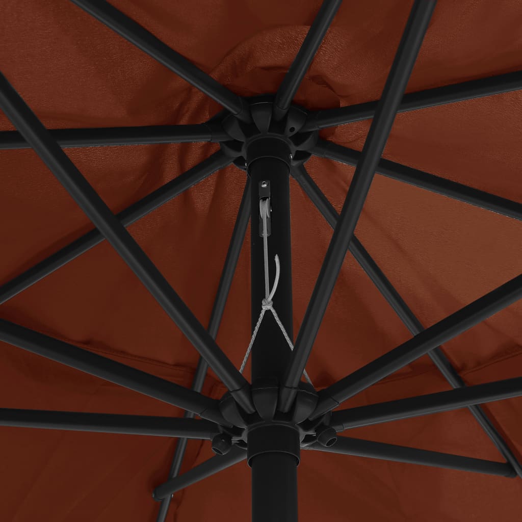 Garden Parasol | Terracotta | Polyester, Metal | Large