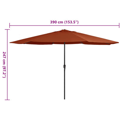 Garden Parasol | Terracotta | Polyester, Metal | Large