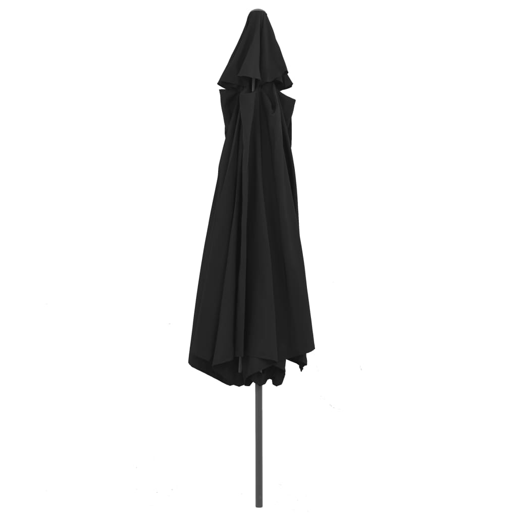 Garden Parasol | Black | Metal, Polyester | Large |  Tiltable