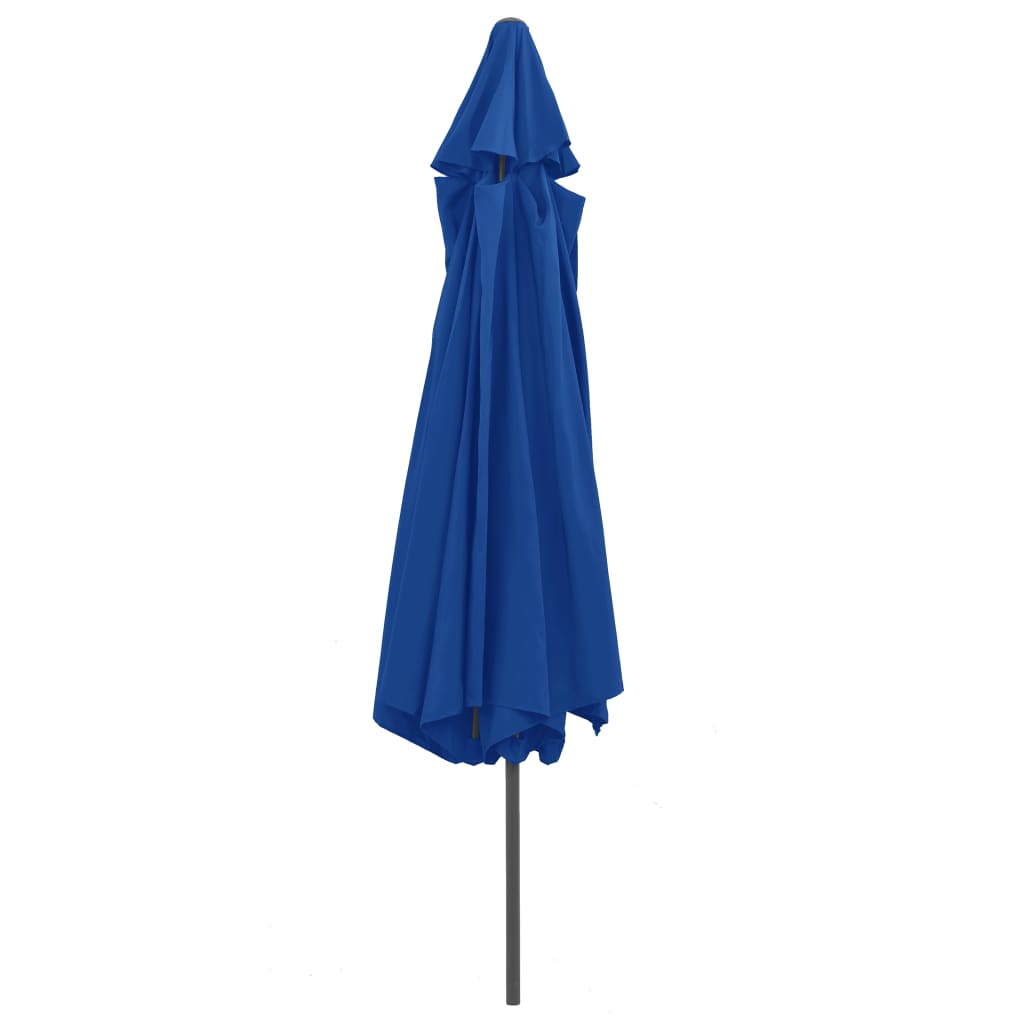 Garden Parasol | Azure Blue | 100% polyester, metal | Large | Collapsible