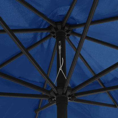 Garden Parasol | Azure Blue | 100% polyester, metal | Large | Collapsible