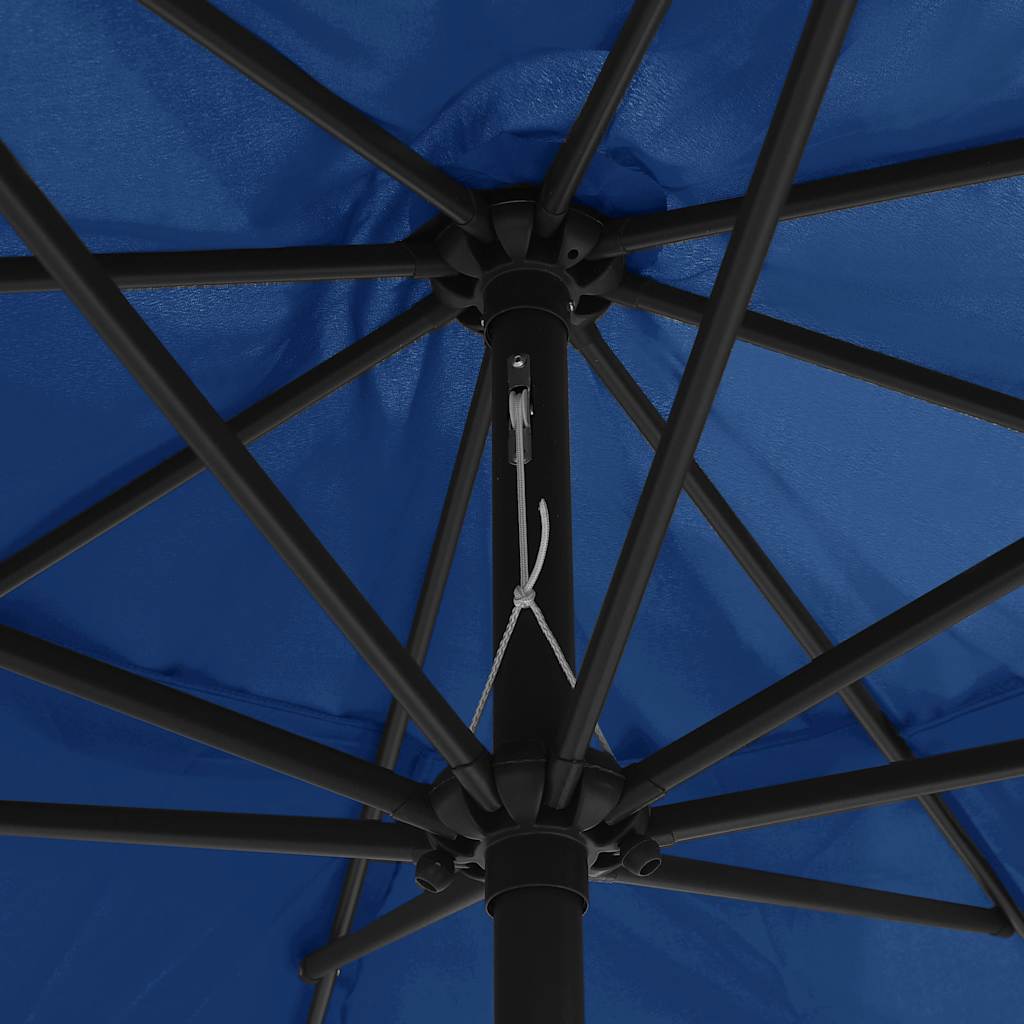 Garden Parasol with Metal Pole 390 cm Azure Blue
